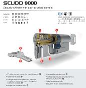 Cylindre de porte monobloc AGB SCUDO 9000 - Clé-Clé