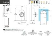 Serrure avec axe D11 CASMA 14600 - Clé - 53x65