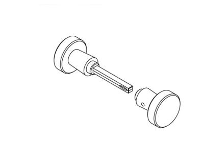 Paire de boutons plats D50 CASMA 15625 pour boitier serrure