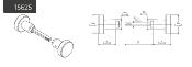 Paire de boutons plats D50 CASMA 15625 pour boitier serrure
