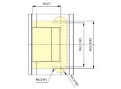 Charnière hydraulique BILOBA type 8010BTJC pour porte en verre sauna - Verre/mur