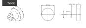 Bouton plat D50 CASMA 15626 pour boitier serrure