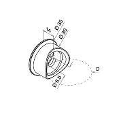 Adaptateur pour QR-4400/ QR-4600 / QR-5100 / QR-5200 pour poteau plat - Inox 