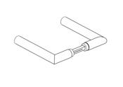 Paire de béquilles tubulaires à angle droits CASMA 15609 pour boitier serrure