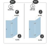 Charnière libre LATUS 4LADS - Fixation Verre/Verre à 90°