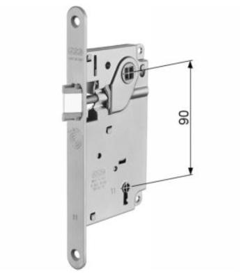 Serrure AGB CENTRO LATCH - 22x196mm - Clé patent