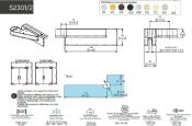 Penture haute à axe déporté CASMA 52301 - DIN R - 140x45 - Déport 52mm - Charges lourdes