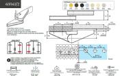 Double penture haute … axe d‚port‚ CASMA 49142 DIN L pour porte cintr‚e avec cache interchangeable - 165x50 - Mur-Verre