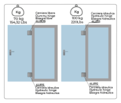 Charnière hydraulique LATUS 80 4L81S - Fixation sur cadre