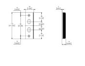 Gƒche rectangulaire - · utiliser avec serrure 16000, 16003, 16060