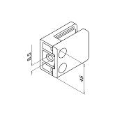 Pince à verre carrée Mod. 4200 INOX pour tube plat