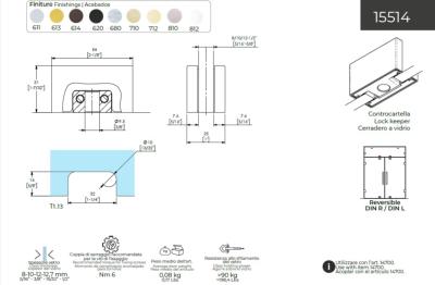 Contre serrure CASMA 15514 - 54x31 - Pour article SC-14700