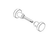 Paire de boutons plats D50 CASMA 15625 pour boitier serrure
