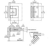 Charnière libre LATUS 4LADS - Fixation Verre/Verre à 90°