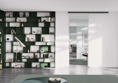 Kit complet pour porte coulissante LM PORTA PRO - 1 vantail - Fixation Plafond