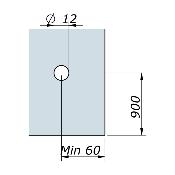 Petite poignee cylindrique D30mm Lg 30mm