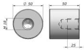 Entretoise a souder D50x50