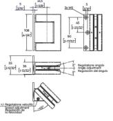Charnière libre LATUS 4LLDS - Fixation murale - Aile décentrée