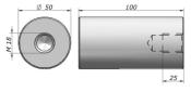 Entretoise a souder D50x100