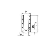 Profil U pour garde-corps EASY GLASS SMART 60 x 115 - Montage au sol