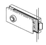 Serrure pene L CASMA 15102 QUADRA - Retrait V17mm - Sans verr. - 165x68