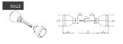 Paire de boutons D50 CASMA 15623 pour boitier serrure