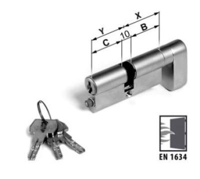 Cylindre de porte AGB OPERA SL - Clé-Bouton + indicateur d'occupation