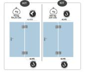 Charnière hydraulique LATUS 4LV1S - Fixation Verre/Verre