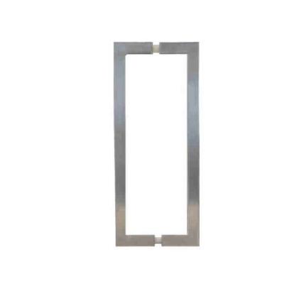 Paire de barre de tirage carrée 20x20 - Type U pour porte en verre 