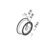 Adaptateur pour QR-4400/ QR-4600 / QR-5100 / QR-5200 pour poteau plat - Inox 