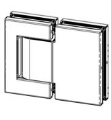 Charnière hydraulique LATUS 4LV1S - Fixation Verre/Verre