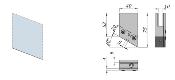 Clame supérieure pour garde-corps en verre incliné - Sans découpe