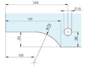 Charnière hydraulique KIT FRENUM pour porte en verre - Pose latérale