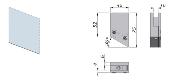 Clame inférieure pour garde-corps en verre incliné - Sans découpe