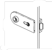Serrure pene L CASMA 15200 CLAUSTRA - Retrait V17mm - Cyl. Euro - 158x64