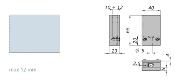 Clame inférieure droite pour garde-corps en verre - Sans découpe