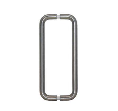 Paire de barre de tirage arrondie D19 - Type U pour porte en verre 