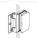 Charnière CASMA 13138 DERECTA - Retrait V12mm - 54x86 - Fixation murale