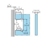 Charnière hydraulique LATUS 4LC1G Verre feuilleté - Fixation murale - Aile centrée