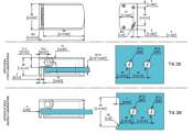 Charnière hydraulique LATUS 60 4CL1A - Fixation sur cadre